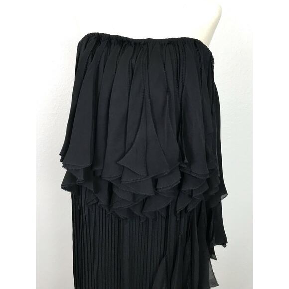 Max Azria Pleated Ruffled Strapless Dress - Picture 3 of 10